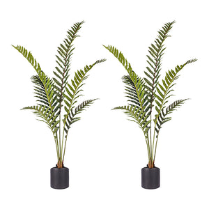 NNEAGS 2X 150cm Artificial Green Rogue Hares Foot Fern Tree Fake Tropical Indoor Plant Home Office Decor