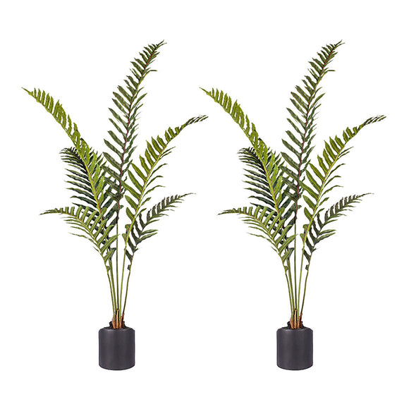 NNEAGS 2X 150cm Artificial Green Rogue Hares Foot Fern Tree Fake Tropical Indoor Plant Home Office Decor