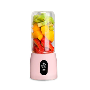 NNEAGS Portable Mini USB Rechargeable Handheld Juice Extractor Fruit Mixer Juicer Pink
