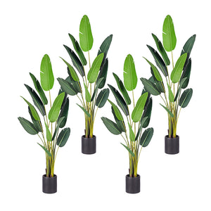 NNEAGS 4X 220cm Artificial Giant Green Birds of Paradise Tree Fake Tropical Indoor Plant Home Office Decor
