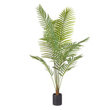 NNEAGS 180cm Green Artificial Indoor Rogue Areca Palm Tree Fake Tropical Plant Home Office Decor