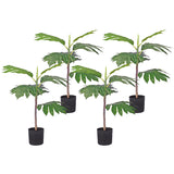 NNEAGS 4X 60cm Artificial Natural Green Split-Leaf Philodendron Tree Fake Tropical Indoor Plant Home Office Decor