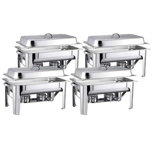 NNEAGS 4X Stainless Steel Chafing 9L Catering Dish Food Warmer
