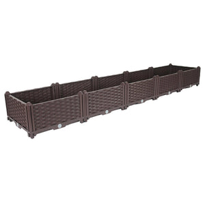 NNEAGS 200cm Raised Planter Box Vegetable Herb Flower Outdoor Plastic Plants Garden Bed