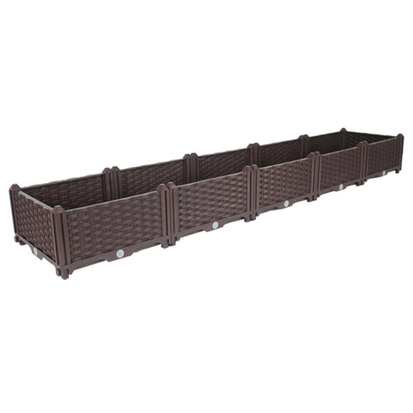 NNEAGS 200cm Raised Planter Box Vegetable Herb Flower Outdoor Plastic Plants Garden Bed