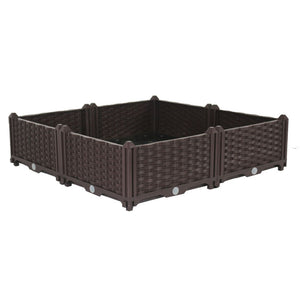 NNEAGS 80cm Raised Planter Box Vegetable Herb Flower Outdoor Plastic Plants Garden Bed