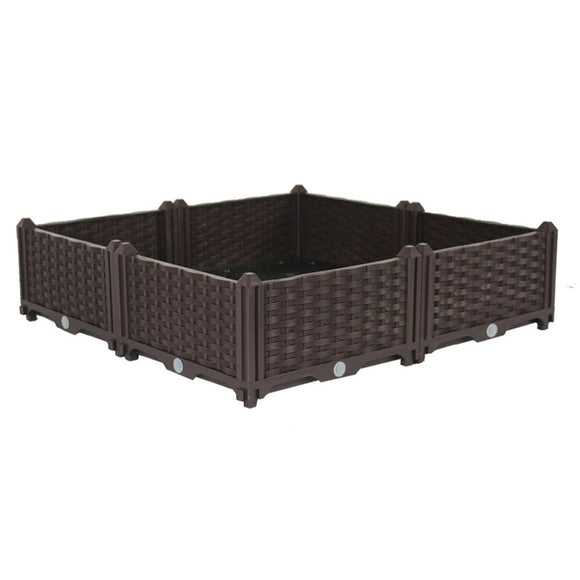 NNEAGS 80cm Raised Planter Box Vegetable Herb Flower Outdoor Plastic Plants Garden Bed