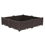 NNEAGS 80cm Raised Planter Box Vegetable Herb Flower Outdoor Plastic Plants Garden Bed