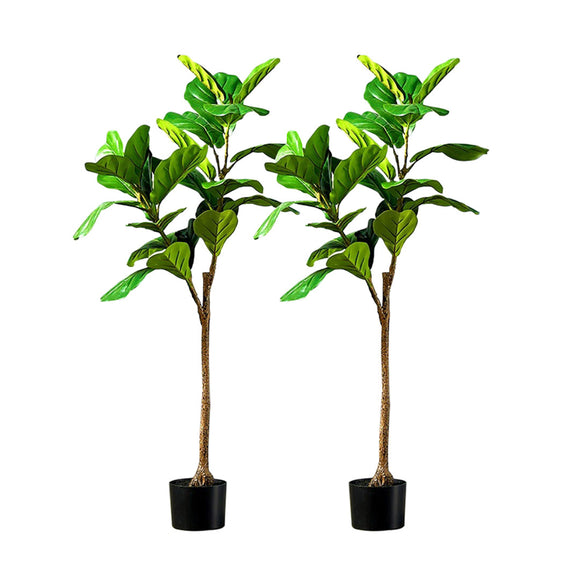 NNEAGS 2X 120cm Green Artificial Indoor Qin Yerong Tree Fake Plant Simulation Decorative