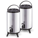 NNEAGS 2X 10L Portable Insulated Cold/Heat Coffee Tea Beer Barrel Brew Pot With Dispenser