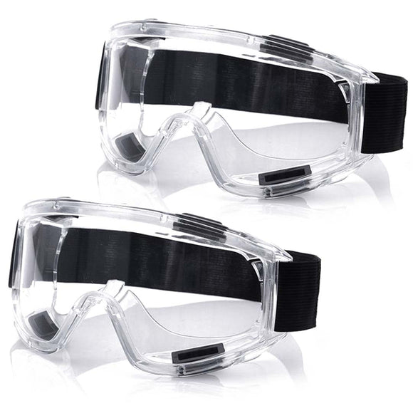 NNEAGS 2X Clear Protective Eye Glasses Safety Windproof Lab Goggles Eyewear