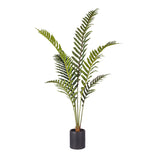 NNEAGS 150cm Artificial Green Rogue Hares Foot Fern Tree Fake Tropical Indoor Plant Home Office Decor