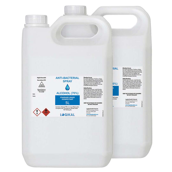 NNEAGS 2X 5L Standard Grade Disinfectant Anti-Bacterial Alcohol