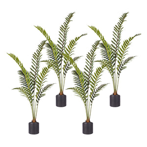 NNEAGS 4X 150cm Artificial Green Rogue Hares Foot Fern Tree Fake Tropical Indoor Plant Home Office Decor