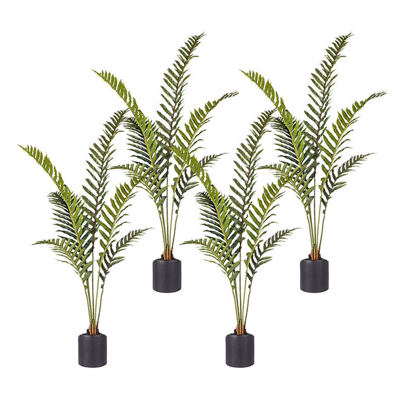 NNEAGS 4X 150cm Artificial Green Rogue Hares Foot Fern Tree Fake Tropical Indoor Plant Home Office Decor