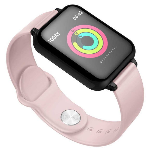 NNEAGS Waterproof Fitness Smart Wrist Watch Heart Rate Monitor Tracker Pink