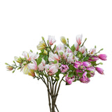 NNEAGS 6 Bunch Artificial Silk Magnolia denudata 4 Heads Flower Fake Bridal Bouquet Table Decor Purple