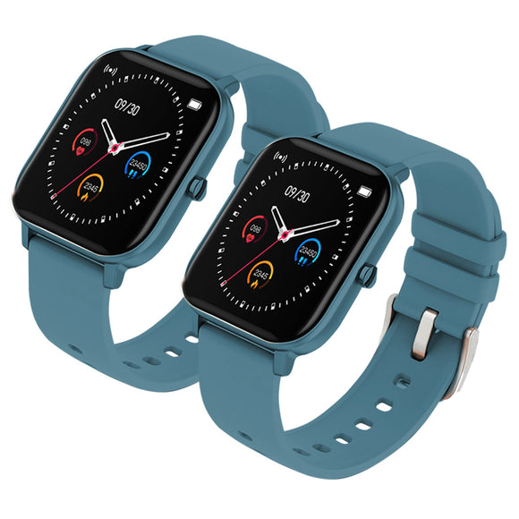 NNEAGS 2X Waterproof Fitness Smart Wrist Watch Heart Rate Monitor Tracker P8 Blue