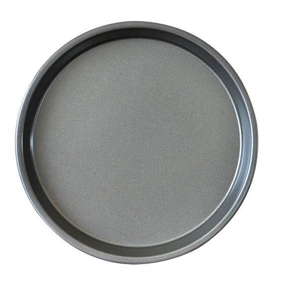 NNEAGS 10-inch Round Black Steel Non-stick Pizza Tray Oven Baking Plate Pan
