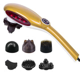 NNEAGS 6 Heads Portable Handheld Massager Soothing Stimulate Blood Flow Shoulder Yellow