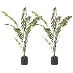 NNEAGS 2X 180cm Artificial Green Rogue Hares Foot Fern Tree Fake Tropical Indoor Plant Home Office Decor