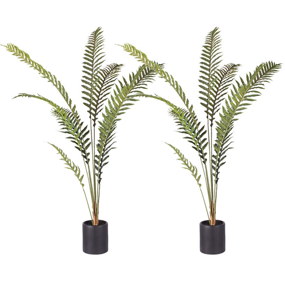 NNEAGS 2X 180cm Artificial Green Rogue Hares Foot Fern Tree Fake Tropical Indoor Plant Home Office Decor