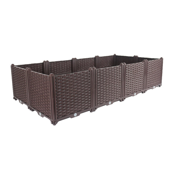 NNEAGS 160cm Raised Planter Box Vegetable Herb Flower Outdoor Plastic Plants Garden Bed Deepen