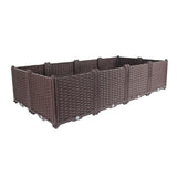 NNEAGS 160cm Raised Planter Box Vegetable Herb Flower Outdoor Plastic Plants Garden Bed Deepen
