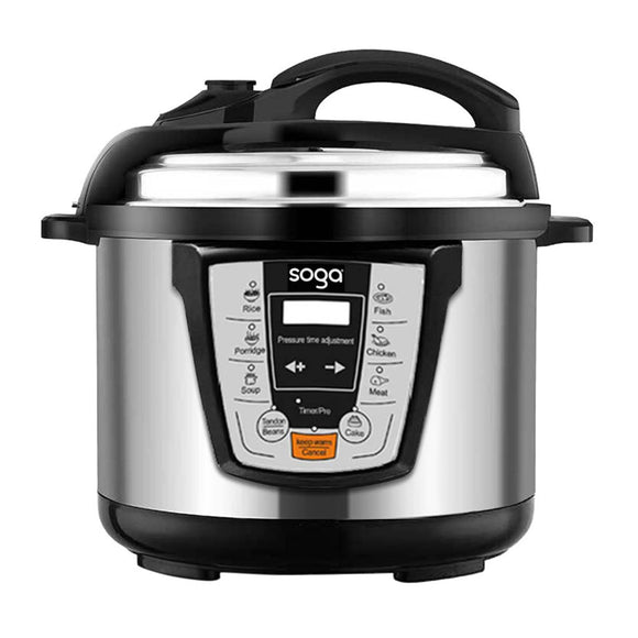 NNEAGS Electric Stainless Steel Pressure Cooker 10L 1600W Multicooker 16
