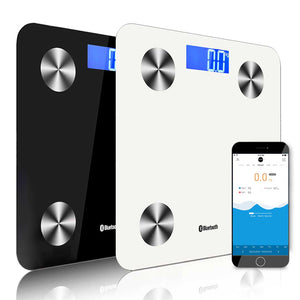 NNEAGS 2X Wireless Bluetooth Digital Body Fat Scale Bathroom Health Analyser Weight Black/White