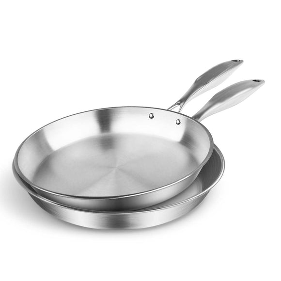 NNEAGS Stainless Steel Fry Pan 28cm 32cm Frying Pan Top Grade Induction Cooking