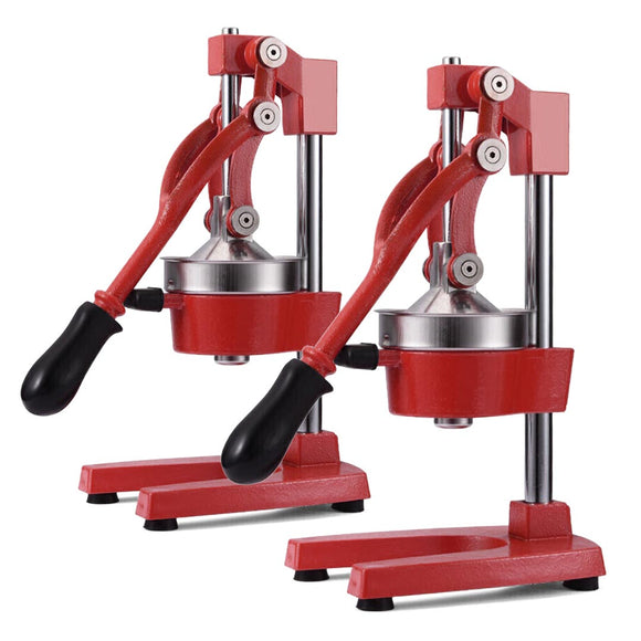 NNEAGS 2X Manual Juicer Hand Press Juice Extractor Squeezer Orange Citrus Red
