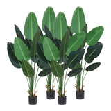 NNEAGS 4X 180cm Green Artificial Indoor Nordic Wind Traveller Banana Plant Fake Decorative Tree