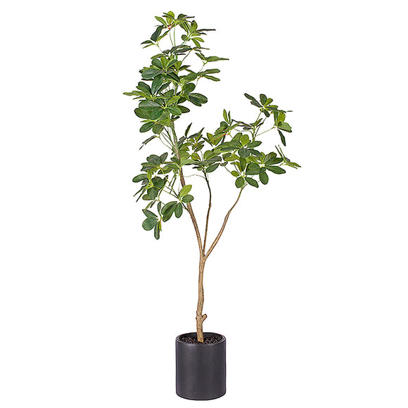 NNEAGS 160cm Artificial Natural Green Schefflera Dwarf Umbrella Tree Fake Tropical Indoor Plant Home Office Decor