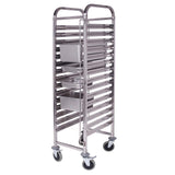 NNEAGS Trolley 16 Tier Stainless Steel Bakery Trolley Suits GN 1/1 Pans