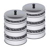 NNEAGS 2X 3 Tier Stainless Steel Steamers With Lid Work inside of Basket Pot Steamers 25cm