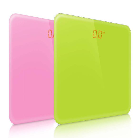 NNEAGS 2X 180kg Digital Fitness Weight Bathroom Gym Body Glass LCD Electronic Scales Pink/Green