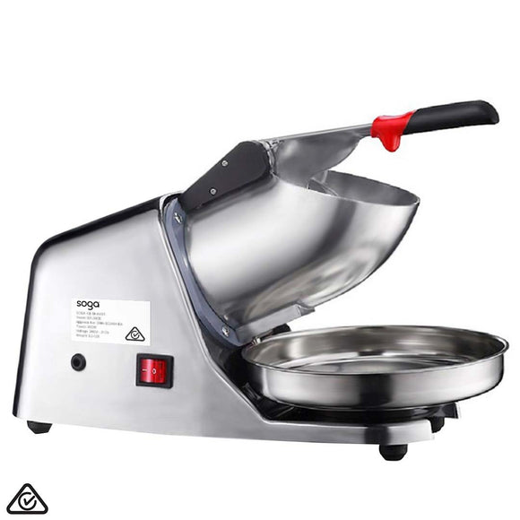 NNEAGS Dual Blade Ice Shaver Electric Stainless Steel Ice Crusher Slicer Machine Commercial