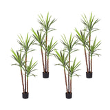 NNEAGS 4X 150cm Artificial Natural Green Dracaena Yucca Tree Fake Tropical Indoor Plant Home Office Decor