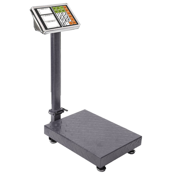 NNEAGS 300kg Electronic Digital Platform Scale Computing Shop Postal Scale Black