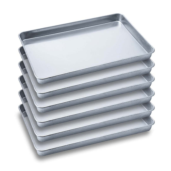 NNEAGS 6X Aluminium Oven Baking Pan Cooking Tray for Bakers 60*40*5cm