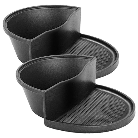 NNEAGS 2X 2 in 1 Cast Iron Ribbed Fry Pan Skillet Griddle BBQ and Steamboat Hot Pot