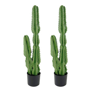 NNEAGS 2X 95cm Green Artificial Indoor Cactus Tree Fake Plant Simulation Decorative 2 Heads