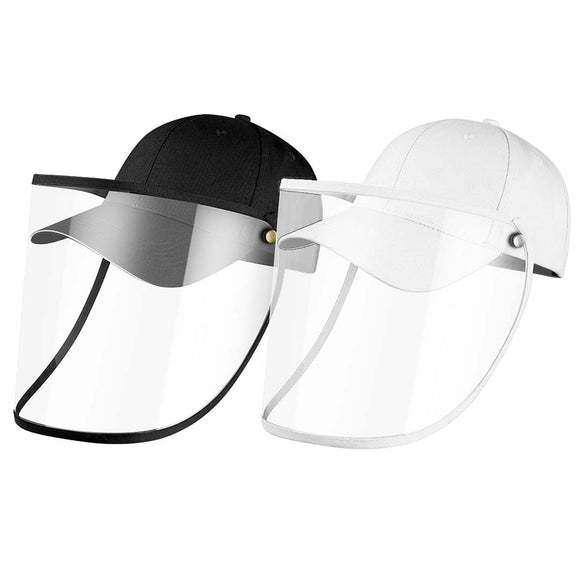 NNEAGS 2X Outdoor Protection Hat Anti-Fog Pollution Dust Protective Cap Full Face HD Shield Cover Adult Black/White