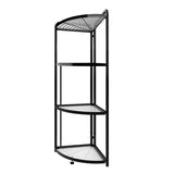 NNEAGS 4 Tier Steel Triangular  Corner Stand Multi-Functional Shelves Portable Storage Organizer