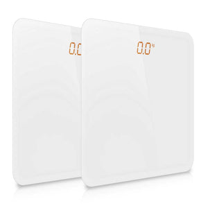 NNEAGS 2X 180kg Digital Fitness Weight Bathroom Gym Body Glass LCD Electronic Scales White