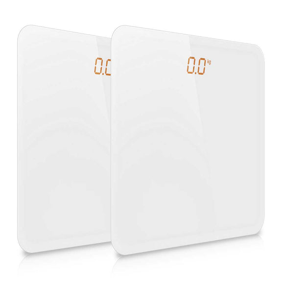NNEAGS 2X 180kg Digital Fitness Weight Bathroom Gym Body Glass LCD Electronic Scales White