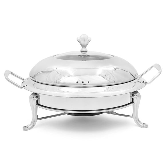 NNEAGS Stainless Steel Round Buffet Chafing Dish Cater Food Warmer Chafer with Glass Top Lid