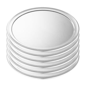 NNEAGS 6X 14-inch Round Aluminum Steel Pizza Tray Home Oven Baking Plate Pan
