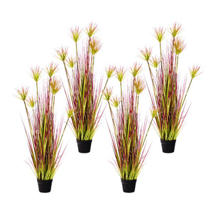 NNEAGS 4X 120cm Green Artificial Indoor Potted Papyrus Plant Tree Fake Simulation Decorative